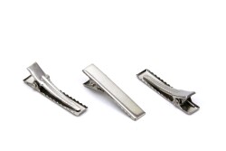 10 Adet - 3 cm Nikel Kaplama Maşa Toka, Pens Toka, Timsah Toka, Saç Tokası, 1.Kalite, Yerli Üretim - YF Hobi