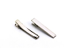 10 Adet - 4.5 cm Nikel Kaplama Maşa Toka, Pens Toka, Timsah Toka, Saç Tokası, 1.Kalite, Yerli Üretim - YF Hobi