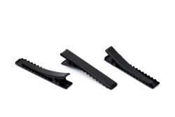 10 Adet - 4.5 cm Siyah Kaplama Maşa Toka, Pens Toka, Timsah Toka, Saç Tokası, 1.Kalite, Yerli Üretim - YF Hobi