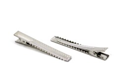 10 Adet - 6 cm Nikel Kaplama Desenli Maşa Toka, Pens Toka, Timsah Toka, Saç Tokası, 1.Kalite, Yerli Üretim - YF Hobi