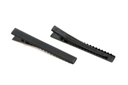 10 Adet - 6 cm Siyah Kaplama Maşa Toka, Pens Toka, Timsah Toka, Saç Tokası, 1.Kalite, Yerli Üretim - YF Hobi