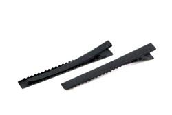 10 Adet - 7.5 cm Siyah Kaplama Maşa Toka, Pens Toka, Timsah Toka, Saç Tokası, 1.Kalite, Yerli Üretim - YF Hobi