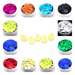 10 Gram - 13x22 mm, Plastik Payet Pul, Damla Model Takı, Kumaş ve Süsleme Pulu ( 10 Gram - Yaklaşık 85 Adet ) - YF Hobi