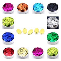 10 Gram - 8x13 mm, Plastik Payet Pul, Damla Model Takı, Kumaş ve Süsleme Pulu ( 10 Gram - Yaklaşık 280 Adet ) - YF Hobi