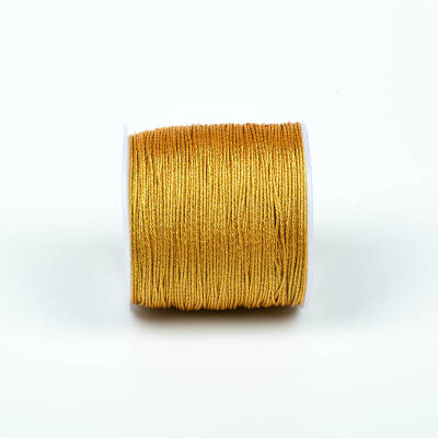 100 Metre - 1 Mm Simli Paraşüt İpi, Bileklik İpi, Takı İpi, Örgü İpi, Altın Renk. 1. Kalite - 3