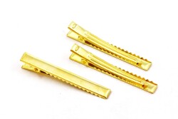 1000 Adet - 6 cm Sarı Kaplama Maşa Toka, Pens Toka, Timsah Toka, Saç Tokası, 1.Kalite, Yerli Üretim - 2