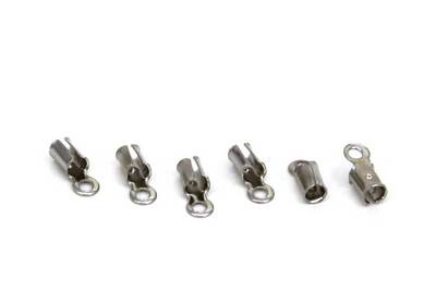 50 Adet, 9x3 mm Nikel Kaplama Bağlantı Aparatı, İp Bağlantı Aparatı, ( Maksimum 2.20 mm Kalınlığında İp İçin Uygundur ) - 2