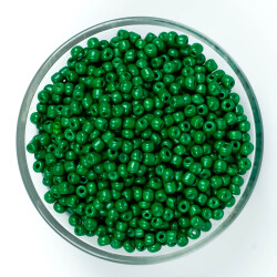 50 Gram, Büyük Boy Kum Boncuğu, 4 mm, Takı Yapım Boncuğu, Çimen Yeşil Renk, B46 - YF Hobi