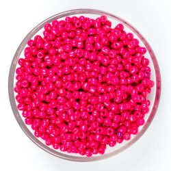 50 Gram, Büyük Boy Kum Boncuğu, 4 mm, Takı Yapım Boncuğu, Pembe Renk, B43 - YF Hobi
