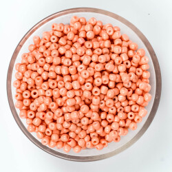 50 Gram, Büyük Boy Kum Boncuğu, 4 mm, Takı Yapım Boncuğu, Yavruağzı Renk, B48 - YF Hobi